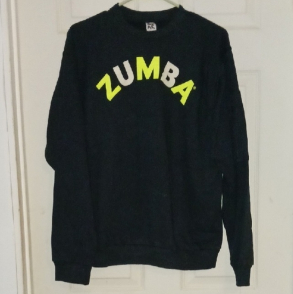Zumba Fitness Black and Yellow Crewneck Sweater